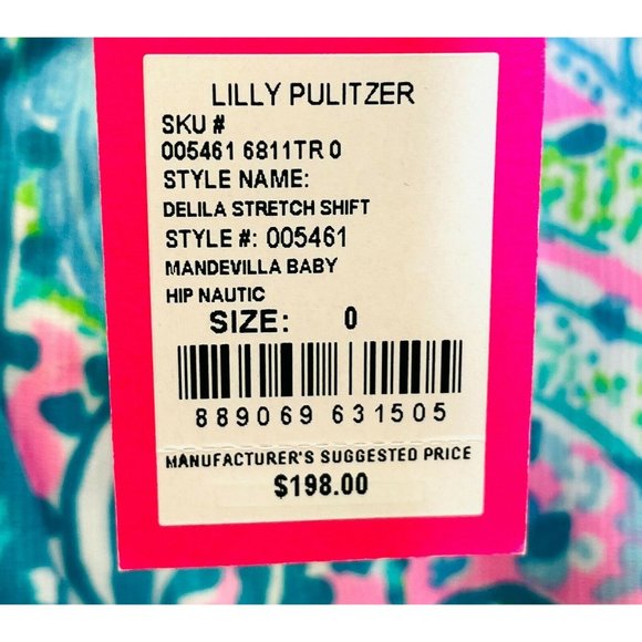 Lily Pulitzer Delilah Shift Dress Sz 0 NWT Hard to Find!! - Picture 6 of 6